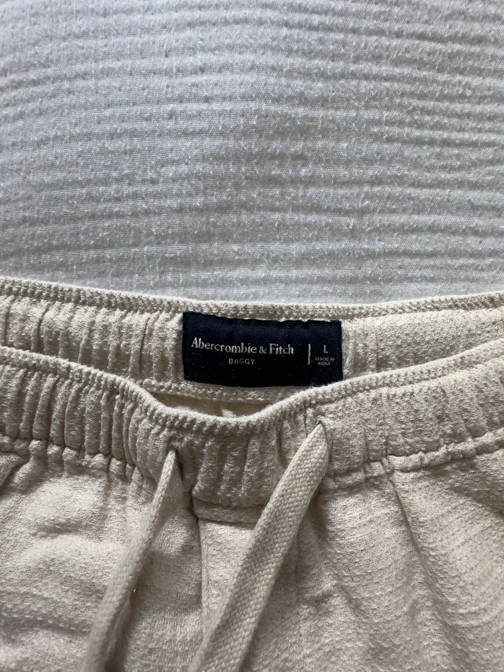 Abercrombie & Fitch Light Beige Baggy Pants